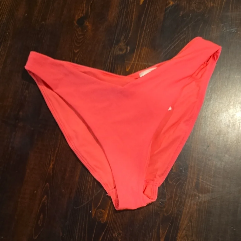 H&M Bright Coral High-Cut Bikini Bottoms - US Size 4